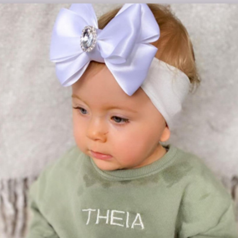Baby Products Organic - 1 Stück einfarbiges Satin Bowknot Baby