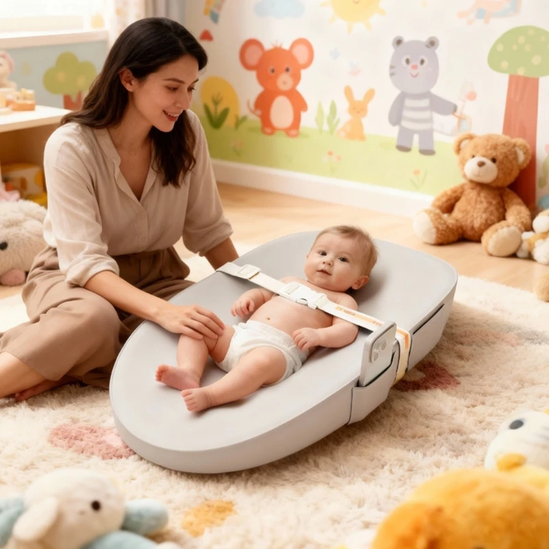 Diaper Changing Mat - Rutschfeste Wickelunterlage mit Sicherheitsmerkmalen, Wasserdichtes PU,