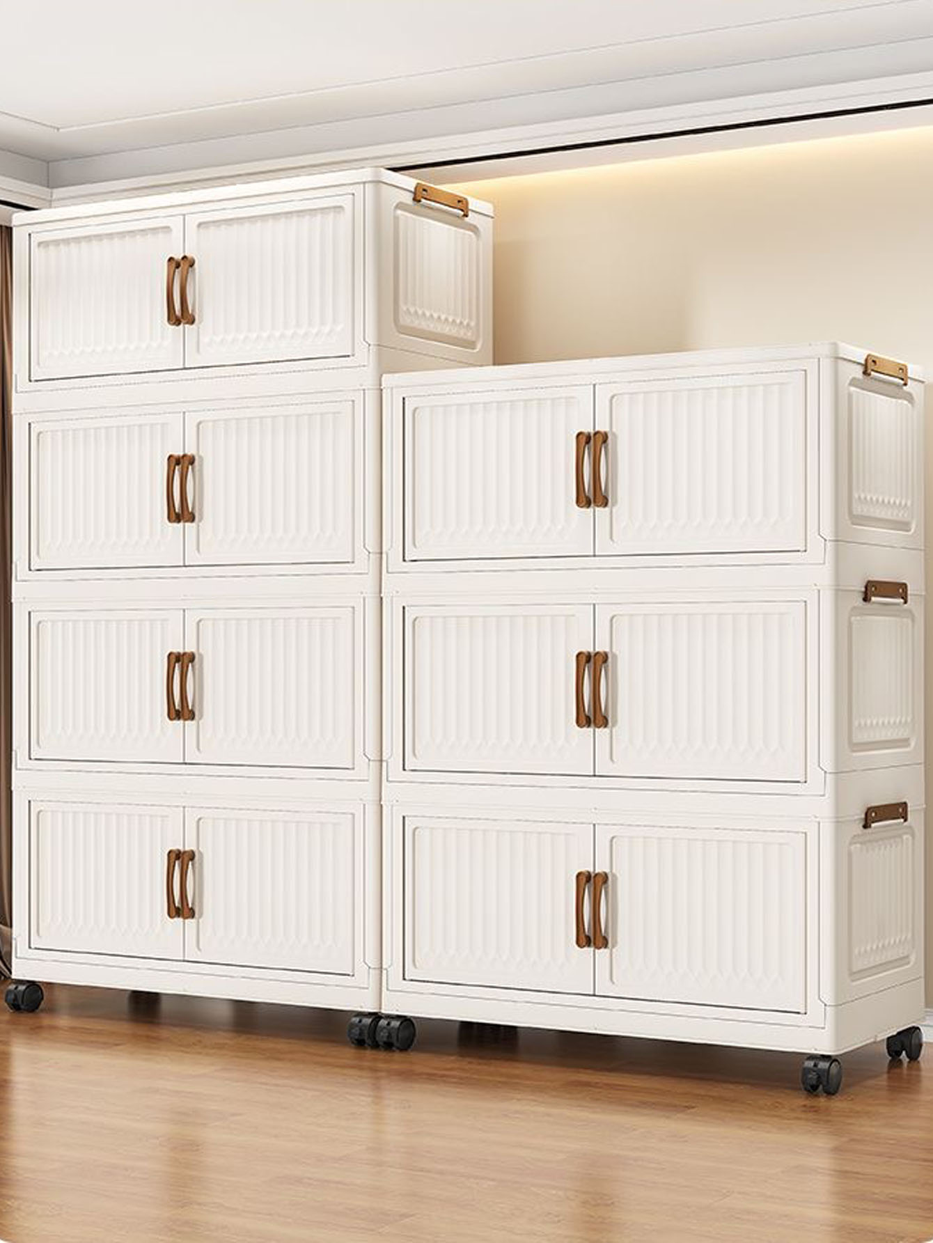 Baby Products Storage Box - Faltbarer, nicht zu installierender, mehrschichtiger Kunststoff-Babygarderobe,