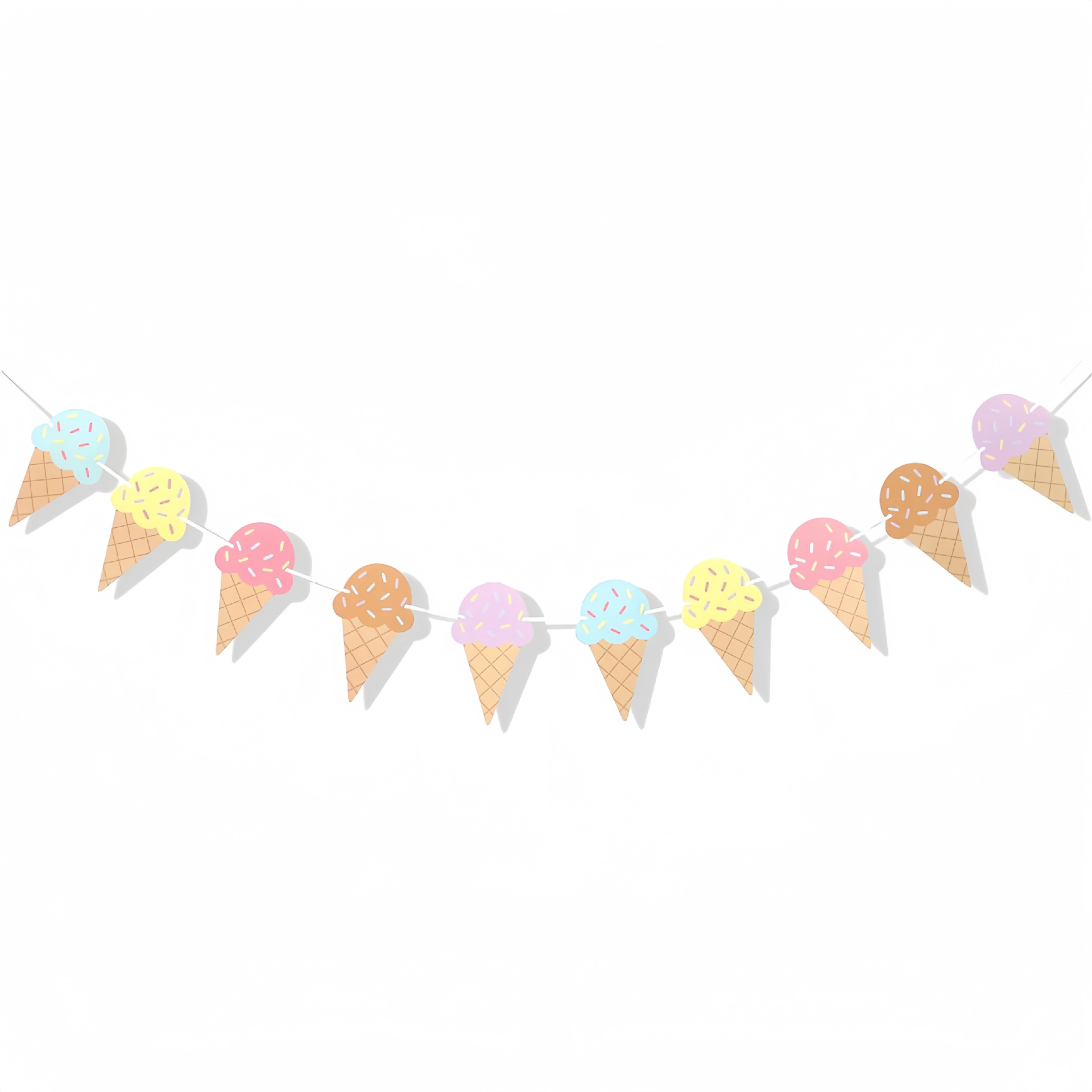 Baby Products Lotion - Süßes Eiscreme-Thema Papierbanner Wandbehang Girlande für