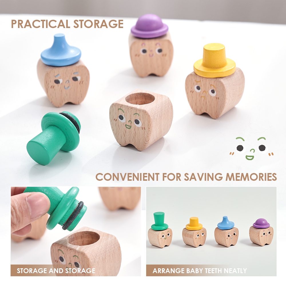 4pc Set Baby Zahn Holz Box Säu – Baby Products Storage Box Bewertung und Preis