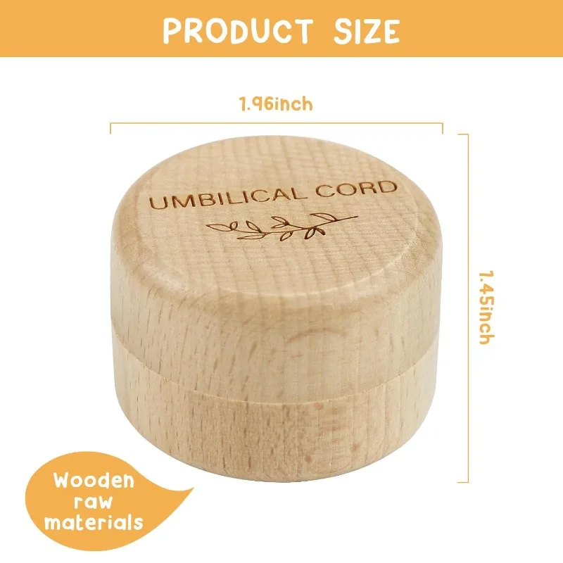 Holz-Bauchnabelschnur-Box für  – Baby Products Storage Box Bewertung und Preis